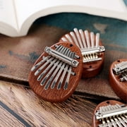 SPRING PARK Mini Kalimba Thumb Piano, Solid Wood 9 Keys Finger Piano, Portable Marimba Musical Thumb Piano with Lanyard, Valentines Gift for Kids Adults Beginners